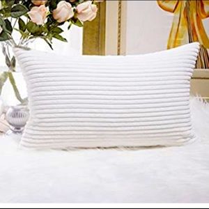 2 Corduroy Beige Pillow Covers 20 by 12